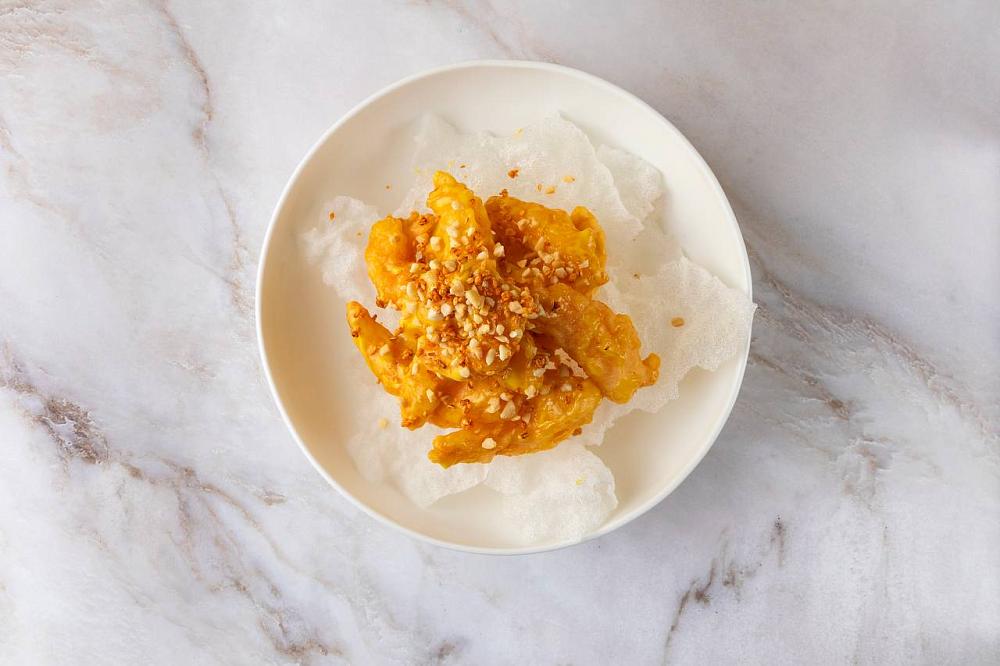 Креветки в соусе васаби манго 